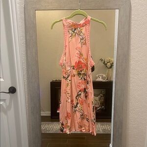 Eyeshadow Floral Pink Mini Dress